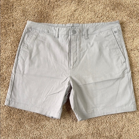Mack Weldon Gray Flat Front Men Shorts - Picture 3 of 10